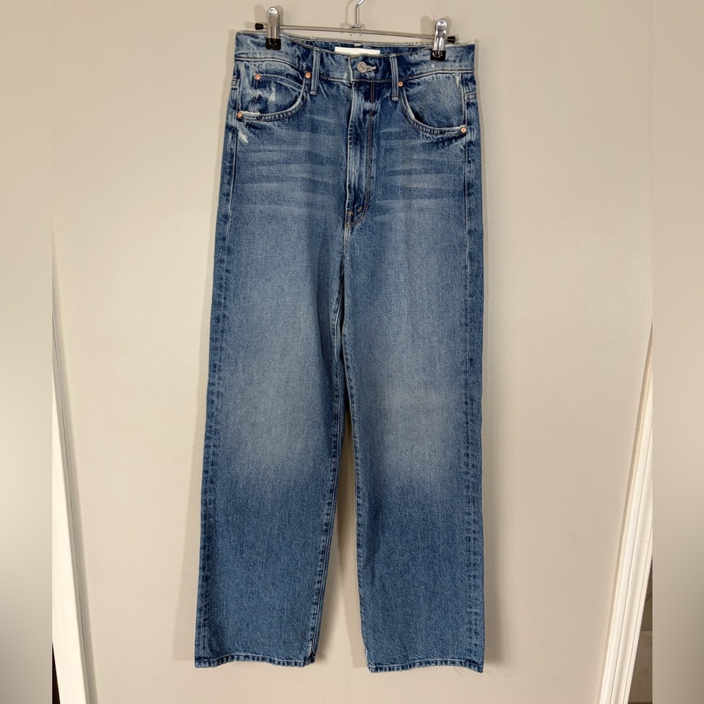 MOTHER Light Blue High-Rise Wide Leg Jeans - Picture 4 of 11